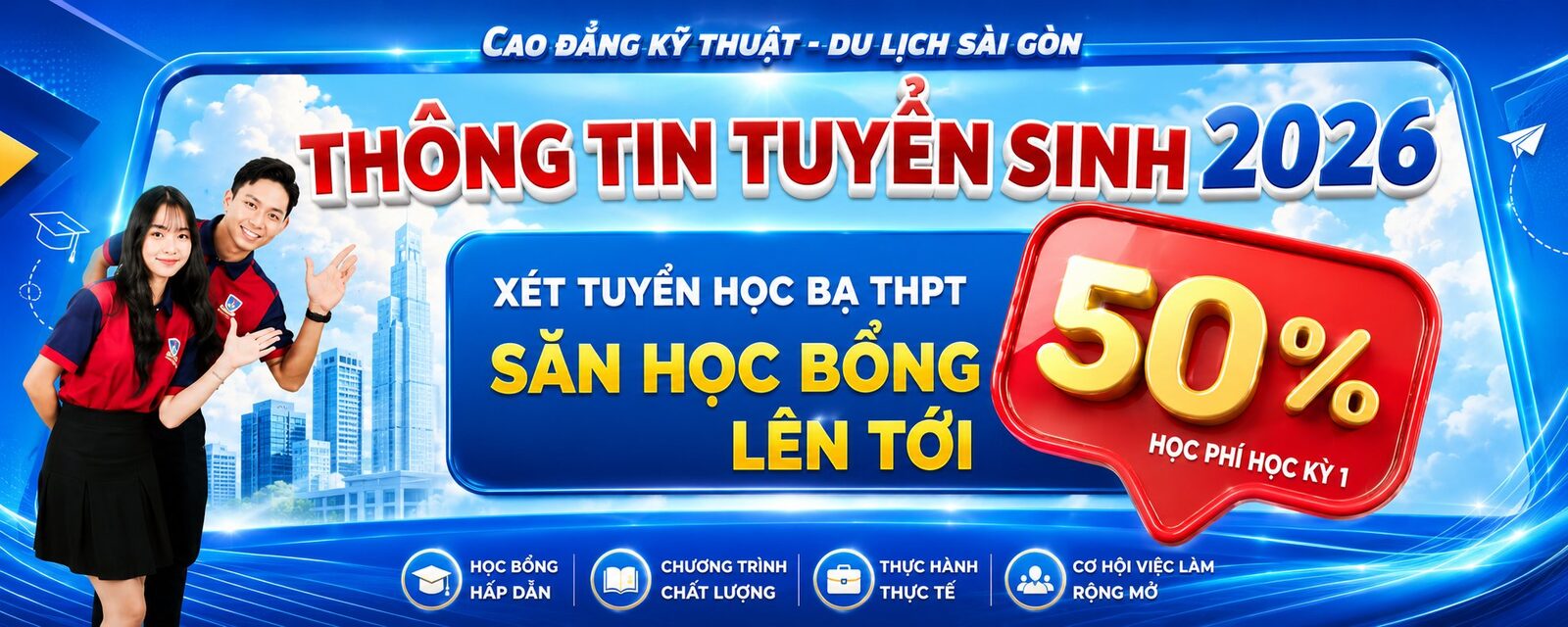 Thông tin tuyển sinh 2026 - Cao đẳng Kỹ thuật Du lịch Sài Gòn
