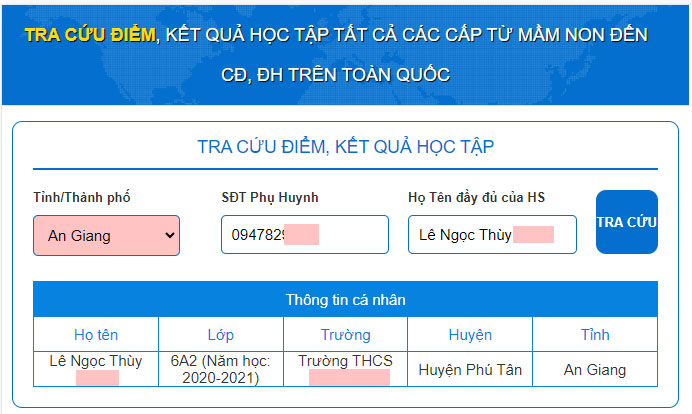 Tracuudiem.edu.vn tra cứu điểm